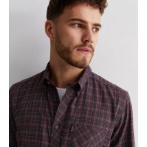 Men's Ben Sherman Burgundy Check Cotton Long Sleeve Shirt New Look