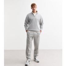 Men's Grey Marl Straight Leg Joggers New Look