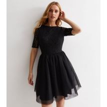 Cutie London Black Lace Open Back Mini Dress New Look
