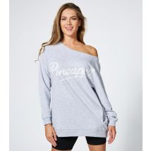 Women's Grey Logo Oversized Sweatshirt Pineapple New Look