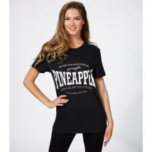 Pineapple Black Cotton Logo T-Shirt New Look