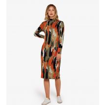 Women's Olive Mark Making Knit Midi Dress Apricot New Look