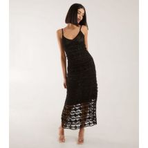 Pink Vanilla Black Crochet Strappy Midi Dress New Look