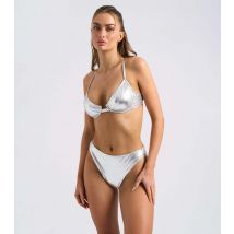 Women's Silver Metallic Underwired Bikini Top Urban Bliss New Look