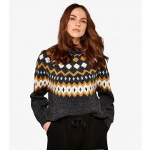 Women's Grey Fairisle Knit Jumper Apricot New Look