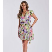 Finding Friday Multicolour Floral Wrap Mini Dress New Look