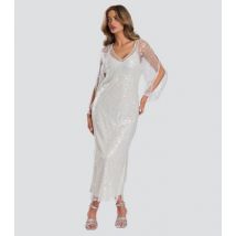 Finding Friday Off White Sequin Midi Dress New Look