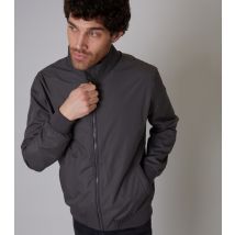 Men's Dark Grey Regular Zip Up Jacket Threadbare New Look
