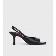 Women's Black Slingback Sandal Heels London Rebel New Look
