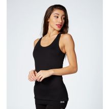 Women's Black Cuffed Hem Racer Vest Pineapple New Look