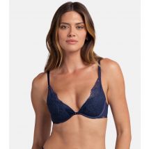 Women's Navy Floral Lace Plunge Bra Dorina New Look