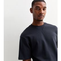 Men's Navy Cotton Relaxed-Fit T-Shirt Only and Sons New Look