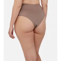Wolf & Whistle Brown Ruched High-Waist Bikini Bottoms New Look