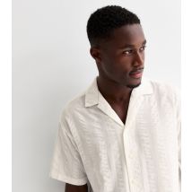 Men's Off White Cotton Short Sleeve Shirt Jack & Jones New Look