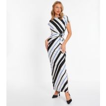 Women's White Stripe Maxi Dress Quiz New Look