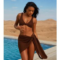 Women's Dark Brown Textured Sarong Moda Minx New Look