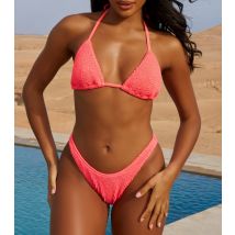 Women's Coral Textured Brazilian Bikini Bottoms Moda Minx New Look