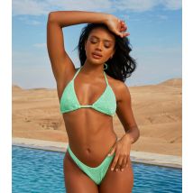 Women's Textured Triangle Bikini Top Moda Minx New Look