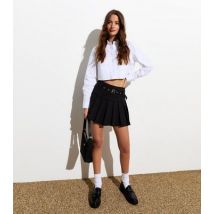 Cameo Rose Black Pleated Mini Skirt New Look