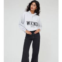 Women's Grey Logo Half Zip Sweatshirt WKNDGIRL New Look