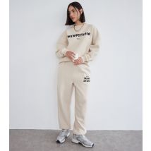Women's Stone Logo Oversized Joggers WKNDGIRL New Look