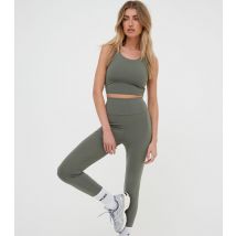 Women's Olive Scoop Back Crop Top WKNDGIRL New Look