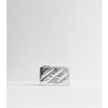 Silver Quilted Faux Leather Cardholder New Look