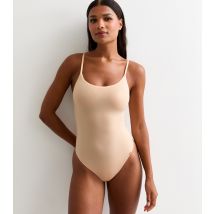 Women's Brown Smooth Microfibre Thong Bodysuit Dorina New Look