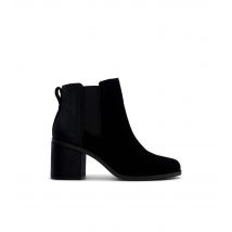 Women's Black Evelyn Block Heel Ankle Boots Toms New Look