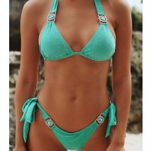 Women's Green Tie Side Bikini Bottoms Moda Minx New Look