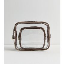 Creations 2 Pack of Transparent Travel Bags Danielle New Look