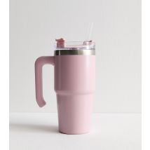 Pink 550ml Insulated Straw Drinks Cup New Look