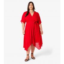 Women's Curve Tie Midi Dress Apricot New Look