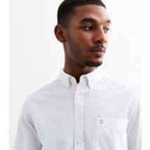 Men's White Poplin Shirt Farah New Look