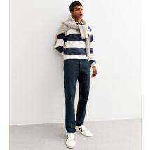 Men's Navy Slim Leg Twill Chino Trousers Farah New Look