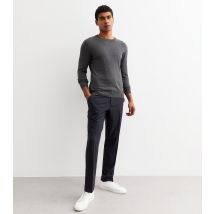 Men's Navy Straight Trousers Farah New Look