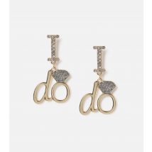 Gold Tone Hen Do I Do Drop Earrings Muse New Look