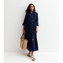 Women's Maternity Navy Midi Shirt Dress New Look