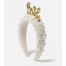 Muse White Bride Faux Pearl Headband New Look