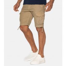 Men's Stone Regular Cotton Cargo Shorts Threadbare New Look