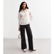 Women's Tall Black Jersey Wide Leg Trousers New Look