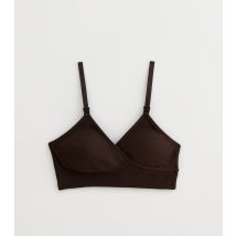 Women's Maternity Brown Triangle Clip Bra New Look