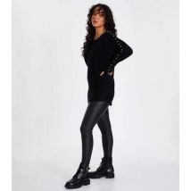 QUIZ Black Ribbed Knit Batwing Jumper New Look