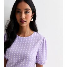 Cutie London Lilac Polka-Dot Midi Dress New Look