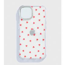 White Heart Print iPhone Case Skinnydip New Look