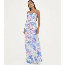 WKNDGIRL Floral Print Chiffon Ruffled Maxi Dress New Look