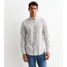 Men's Jack & Jones Grey Regular Long Sleeve Shirt New Look