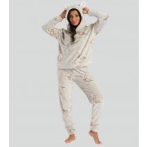 Women's Brown Teddy Print Lounge Set Loungeable New Look