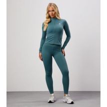 Gym King Turquoise Long Sleeve Zip Up Top New Look