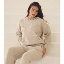 Women's Beige Knit Logo Joggers WKNDGIRL New Look
